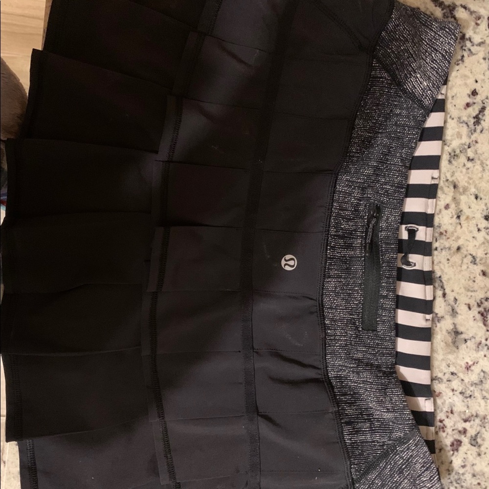 black Lululemon Pace Setter skirt